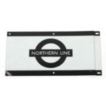 Railwayana interest Northern line enamel sign, 45cm x 23cm : For Extra Condition Reports Please