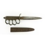 American Military interest First World War LF & C trench fighting knife, impressed US 1918 L.F & C-