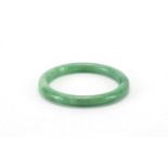 Chinese green jade bangle, 7cm in diameter, approximate weight 23.5g : For Extra Condition Reports