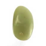 Chinese celadon green jade touch stone, 6cm wide : For Extra Condition Reports Please visit our