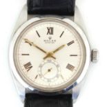 Gentleman's Rolex Oyster stainless wristwatch, with subsidiary dial, the case numbered 6426,