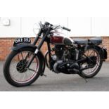 1951 BSA B33 500cc motorbike, 41097 recorded miles, registeration OKE 352, three recorded previous