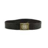 Military interest leather belt with Gott Mit Uns brass buckle : For Extra Condition Reports Please