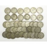 British pre decimal pre 1947 half crowns, approximate weight 550.0g : For Extra Condition Reports