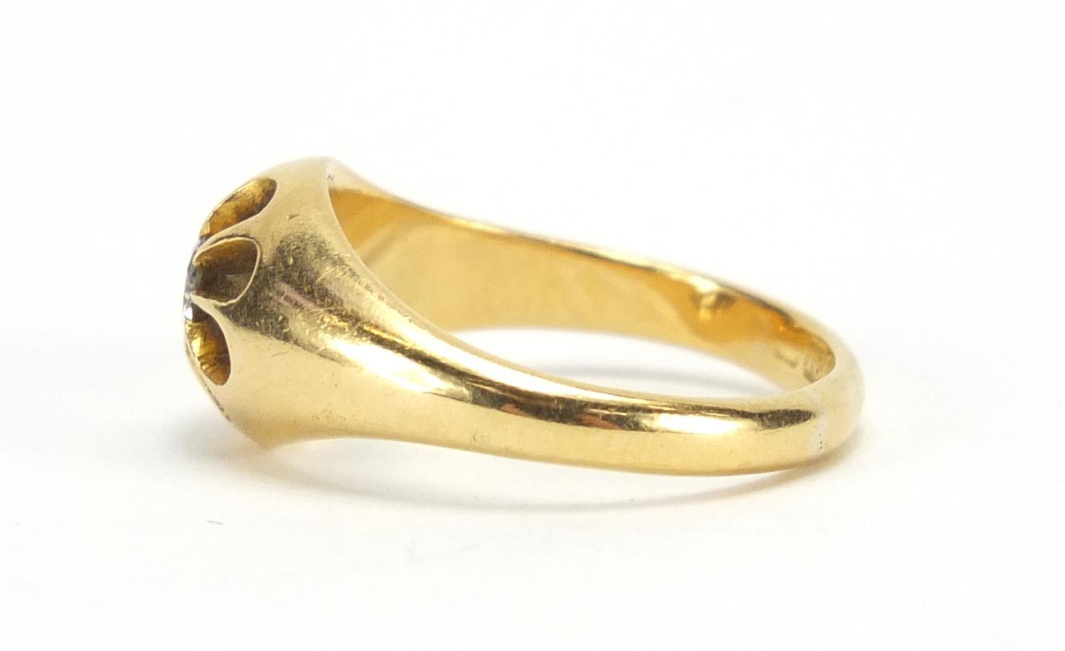 18ct gold diamond solitaire ring, size M, approximate weight 4.9g : For Extra Condition Reports - Image 3 of 5