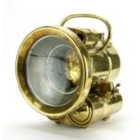 Lucas King of the Road Duplex brass lamp, with copper plaque numbered 786, 31cm high : For Extra