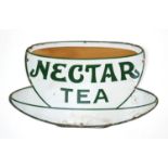 Nectar Tea enamel advertising sign, 32cm x 54cm : For Extra Condition Reports Please visit our
