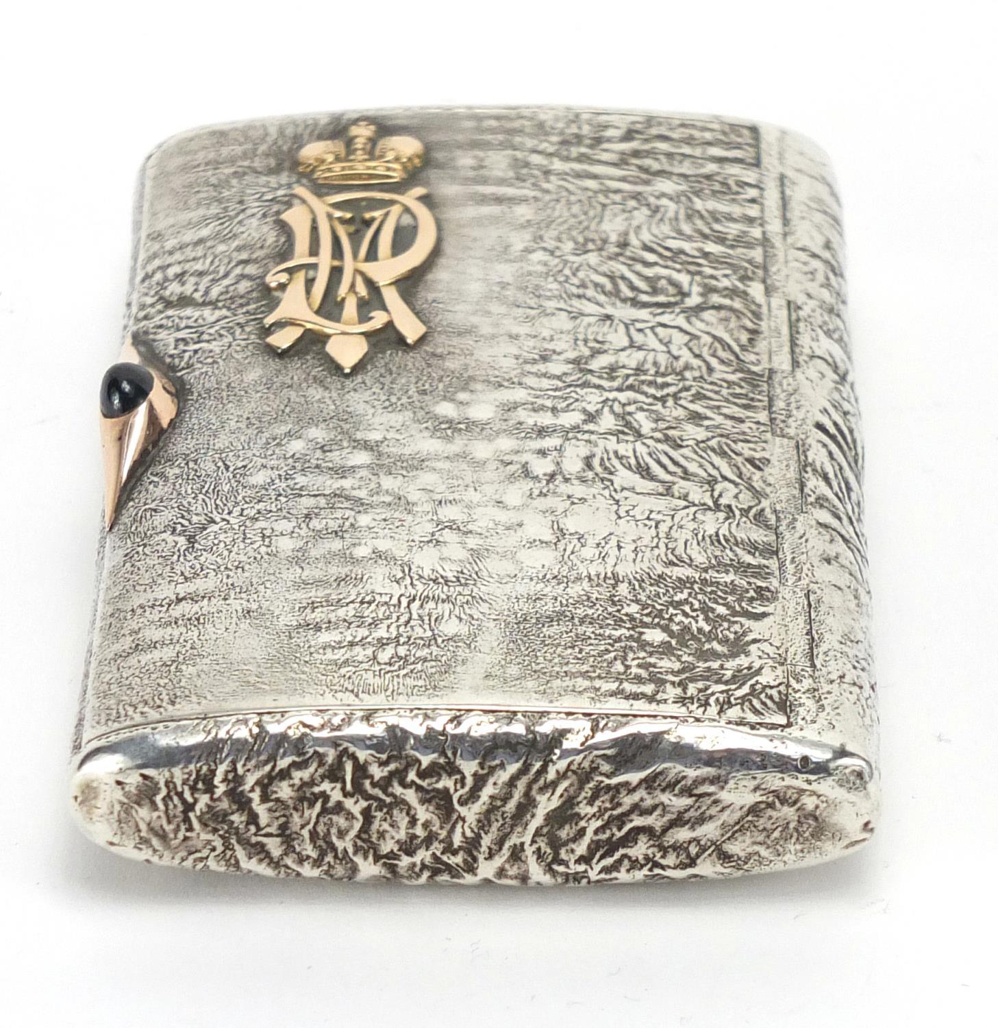 Russian silver Samorodok with applied gold lettering, impressed marks 84 AE to the interior, - Image 4 of 9