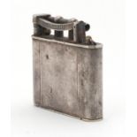 Dunhill silver plated combination lighter/compact, 6cm high : For Extra Condition Reports Please