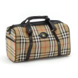 Burberry plaid canvas Boston bag, 39.5cm wide : For Extra Condition Reports Please visit our