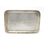 Rectangular silver tray with engine turned decoration, by James Dixon & Sons, Sheffield 1915, 28cm x
