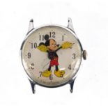 Vintage Mickey Mouse wristwatch with moving hands, 3.2cm in diameter : For Extra Condition Reports