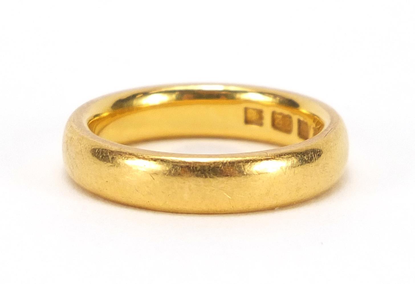 22ct gold wedding band, size K, approximate weight 7.3g : For Extra Condition Reports Please visit - Image 2 of 3