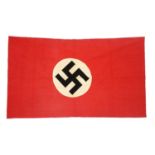 German Military interest flag, each side having a black Swastika onto a white ground and red border,