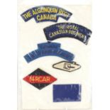 Predominantly Canadian and Irish Military interest cloth patches, including The Royal Canadian