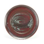 Studio pottery charger by David Lloyd Jones, impressed marks to the underside, 47cm in diameter :