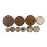 18th century and later mostly British coinage some silver including Young Head 1873 shilling and
