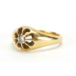 18ct gold diamond solitaire ring, size M, approximate weight 4.9g : For Extra Condition Reports