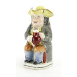 19th century Staffordshire pottery Toby jug, 25cm high : For Extra Condition Reports Please visit