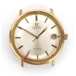Gentleman's gold plated Omega Deville automatic wristwatch, with date dial, 3.5cm in diameter :