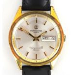 Gentleman's gold plated Favre-Leuba Harpoon II wristwatch with day date dial, with box and related