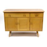 Ercol beech and light elm sideboard, model 467, 83cm H x 123cm W x 46cm D : For Extra Condition