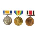British Military World War I pair and George VI faithful service medal, the pair awarded to