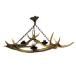 Contemporary antler horn chandelier, 70cm in diameter : For Extra Condition Reports Please visit our