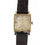 Gentleman's 10ct gold filled Longines wristwatch with subsidiary dial, the movement numbered