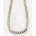 Silver curb link necklace, 50cm in length, approximate weight 63.7g : For Extra Condition Reports