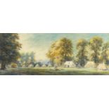 William Luker Jnr - Headquarters India Contingent camp, Hampton Court 1919, watercolour, mounted and