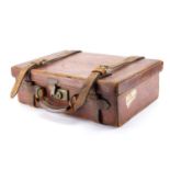 Victorian hunting leather ammunition case, 16.5cm H x 47.5cm W x 32.5cm D : For Extra Condition