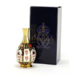 Royal Crown Derby old Imari bottle vase with box, 16.5cm high : For Extra Condition Reports Please