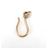 Large unmarked gold hook clasp, 2.7cm in length, approximate weight 2.0g : For Extra Condition