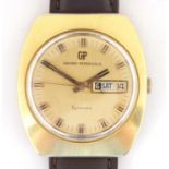 Gentleman's Girard-Perregaux gyromatic wristwatch with day date dial, the movement numbered 480-329,