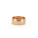 9ct gold wedding band, size S, approximate weight 7.3g : For Extra Condition Reports Please visit