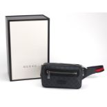 Gucci GG Supreme belt bag with box, the bag 24cm wide