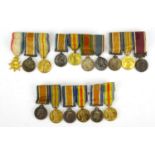 Six British Military miniature medal groups including a trio and three pair's