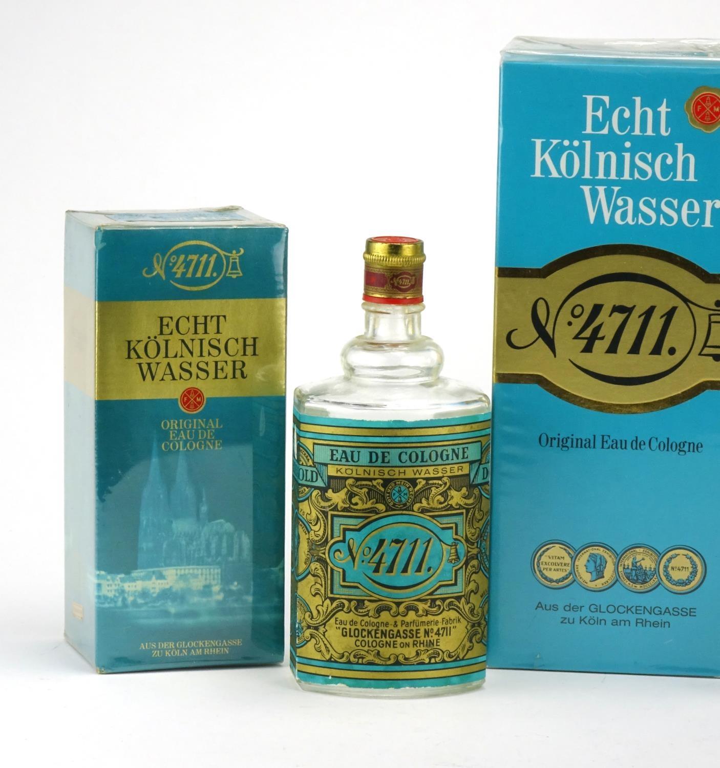 Three sealed bottles and two empty bottles of Echt Kölnisch Wasser Eau De Cologne, the largest 600ml - Image 2 of 4