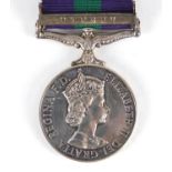 Elizabeth II General Service medal with Cyprus bar awarded to 4160687ACT.CPL.M.F.WOOD.R.A.F