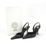 Pair of Gianni Versace Decollete high heels with box, size 38