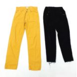 Two pairs of ladies vintage trousers, Moschino and Biba