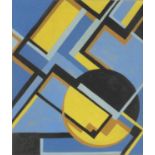 Abstract composition, geometric shapes, Russian school gouache, bearing a signature possibly