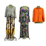 Two 1960's maxi dresses and a 1960's Mary Quant design Viyella house shirt