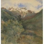 Manner of William Muller - Ben Nevis, watercolour, signed and inscribed verso, mounted and framed,