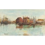 C Forsyth - Harbour scene, watercolour, mounted and framed, 34cm x 20.5cm