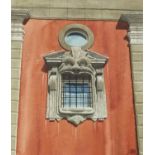 Attributed to Sidney Harold Meteyard - Detail of a Roman building, watercolour, mounted and