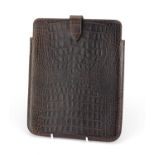 Smythson crocodile skin leather Ipod/tablet case