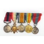 British Military World War I medal group comprising trio, Distinguished Conduct Medal and faithful