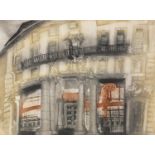 Alison Neville - Architectural study, pencil signed aquatint in colour, limited edition 11/100,